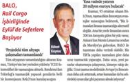 BALO, Rail Cargo İşbirliğinde Eylül'de Sefere Başlıyor